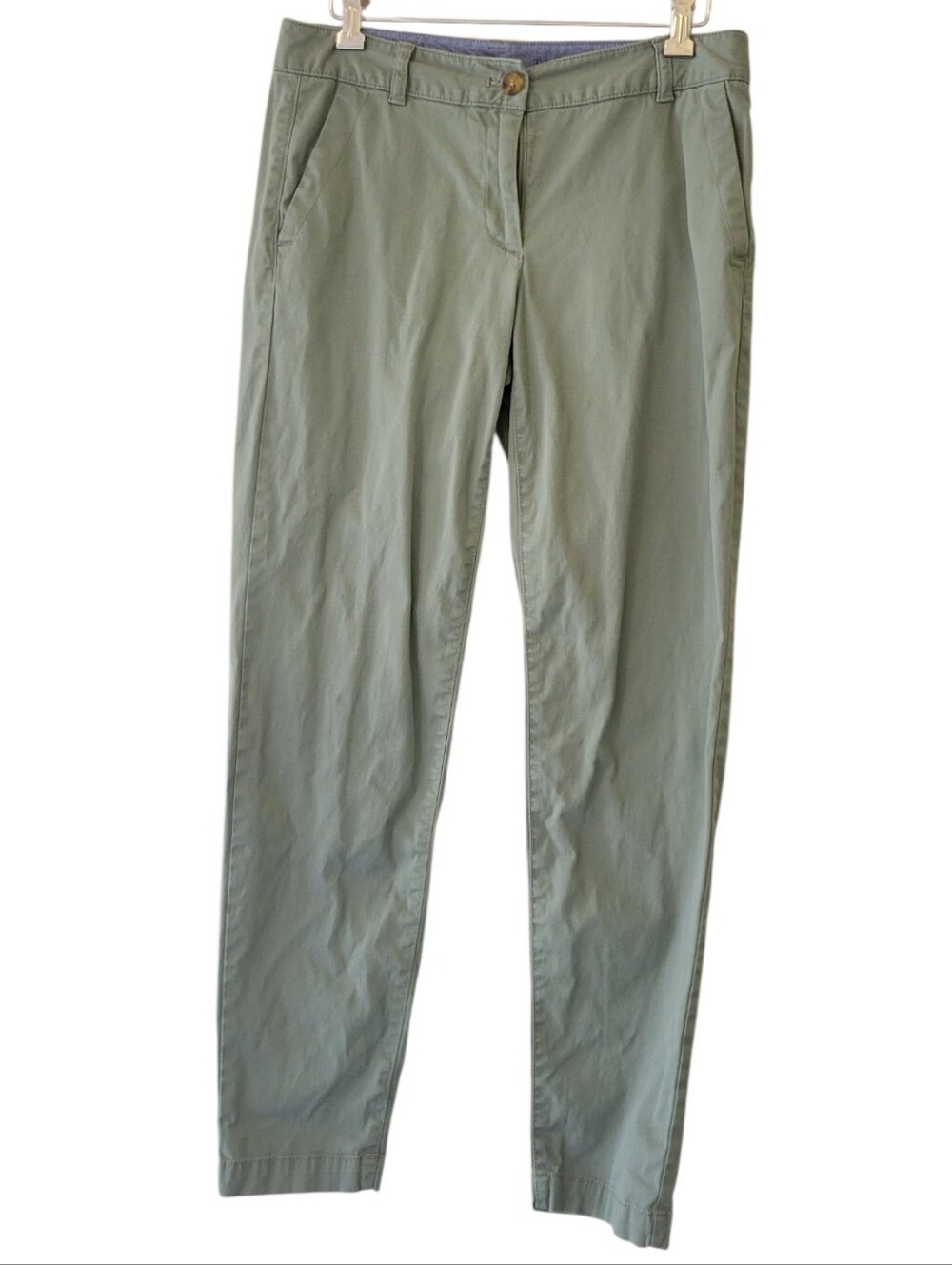 Talbots The Weekend Chino Sage Green Cotton Blend Pants Size 2